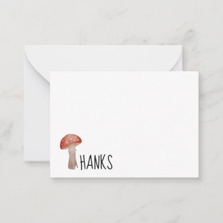 Wild Mushroom Thank You Note Card
