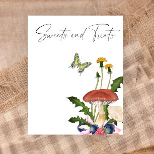 Wild mushrooms baby shower Sweets and Treats Poster