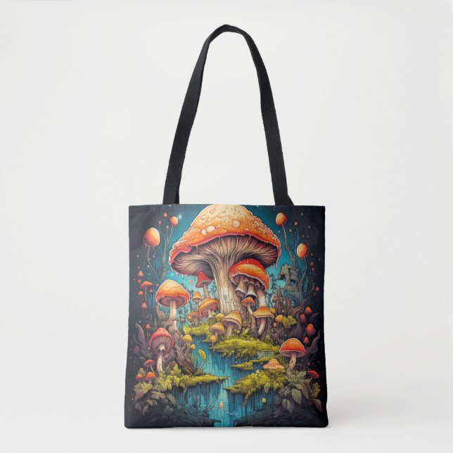 Wild Mushrooms In The Forest Tote Bag (Front)