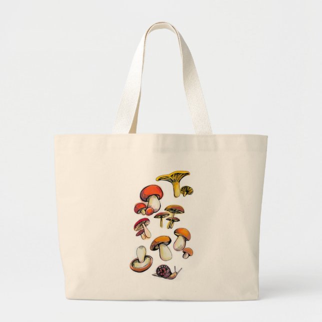 wild mushrooms large tote bag (Front)