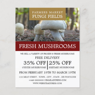 Wild Mushrooms, Mushroom Farmer Advertising Flyer