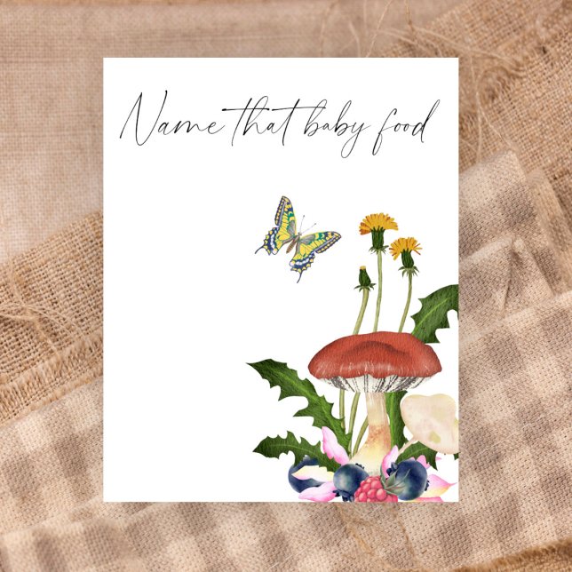 Wild mushrooms Name that baby food game Poster (Creator Uploaded)