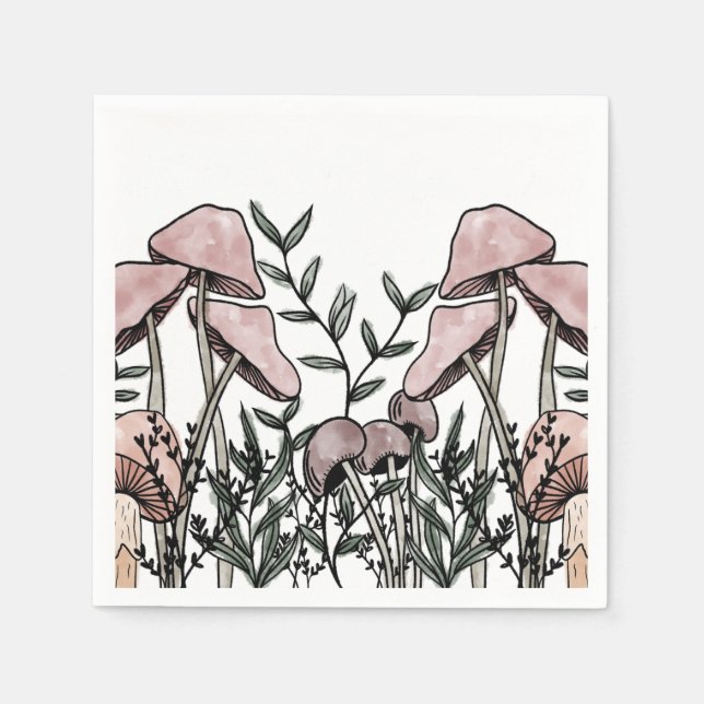 Wild Mushrooms  Napkin (Front)