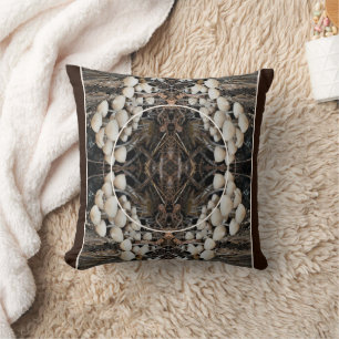 Wild Mushrooms Nature Frame Add Your Own Photo Cushion