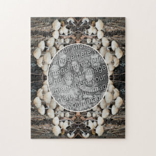 Wild Mushrooms Nature Frame Add Your Own Photo Jigsaw Puzzle