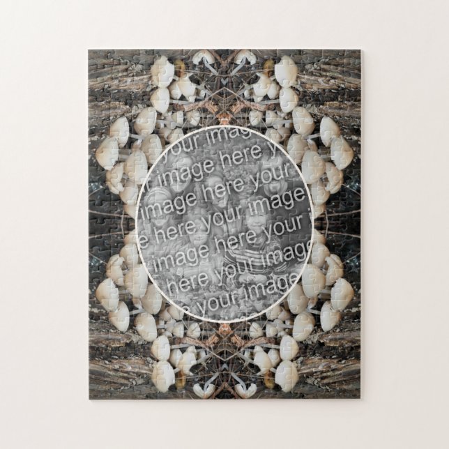 Wild Mushrooms Nature Frame Add Your Own Photo Jigsaw Puzzle (Vertical)