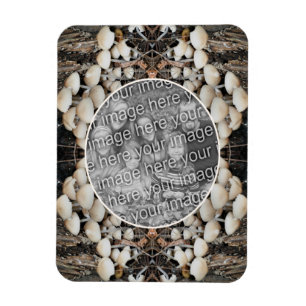 Wild Mushrooms Nature Frame Add Your Own Photo Magnet