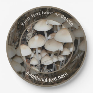 Wild Mushrooms Nature Personalised Party  Paper Plate