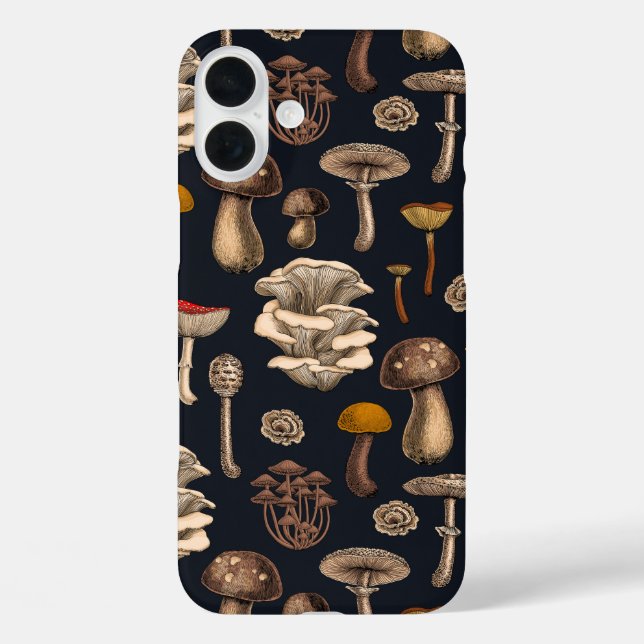 Wild Mushrooms  on graphite black Case-Mate iPhone Case (Back)