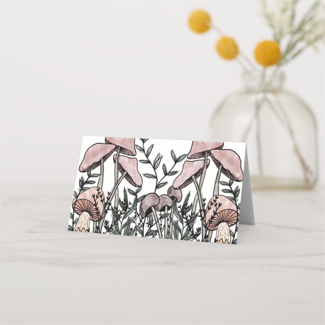 Wild Mushrooms  Place Card (Front)