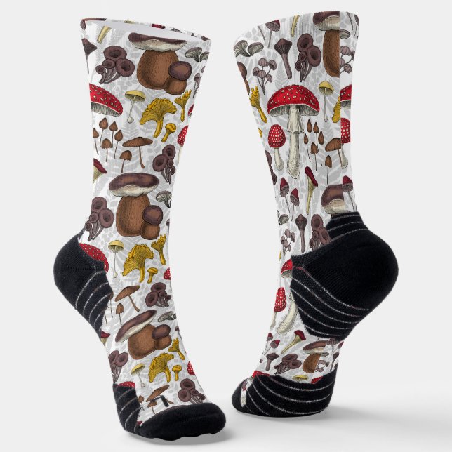 Wild mushrooms socks (Angled)