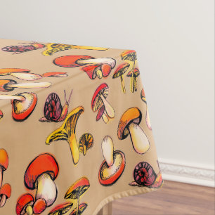 Wild mushrooms tablecloth