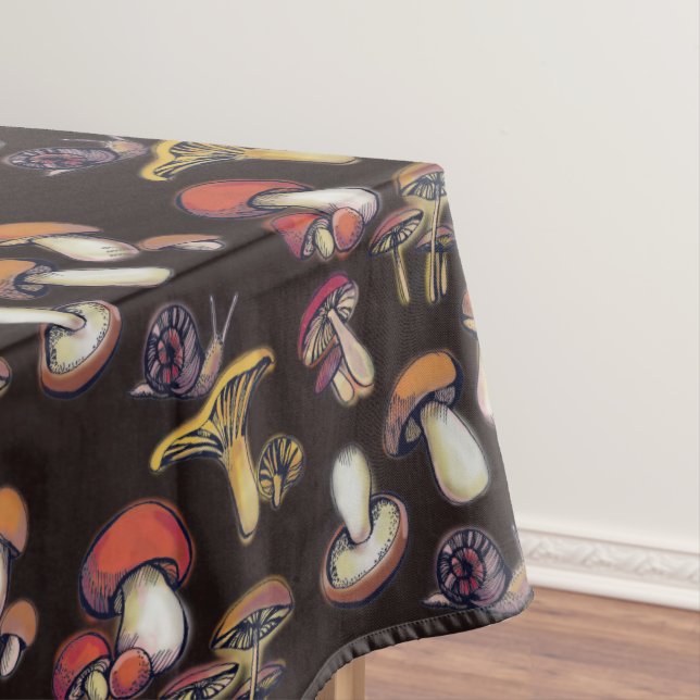 Wild mushrooms tablecloth (In Situ)