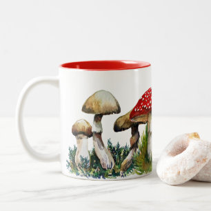 Wild mushrooms Two-Tone coffee mug