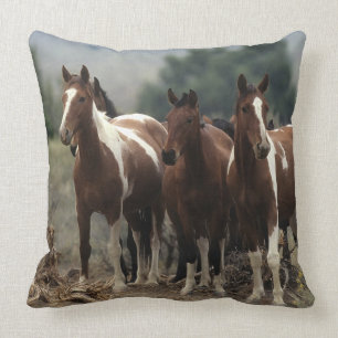 Wild Mustang Horses 7 Cushion