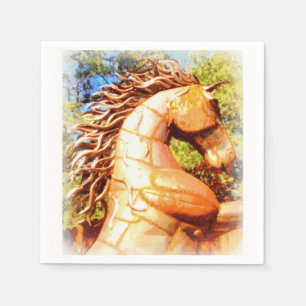wild mustang stallion napkin