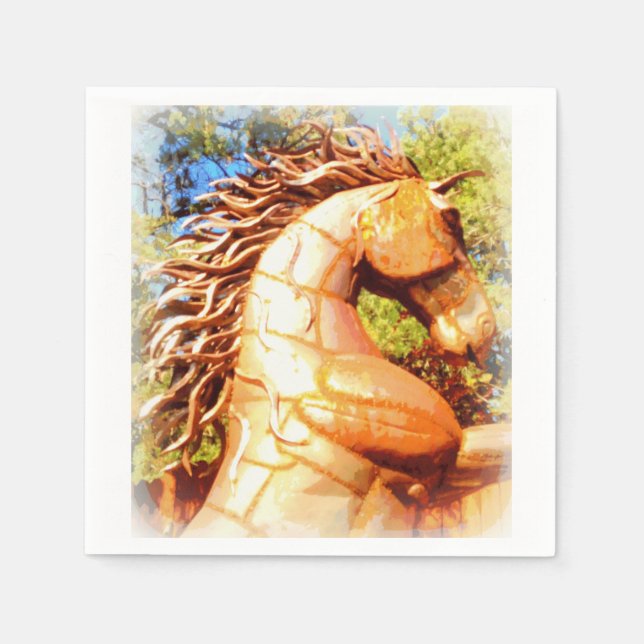 wild mustang stallion napkin (Front)