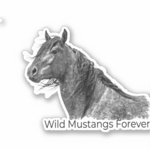 Wild Mustangs Forever Sticker