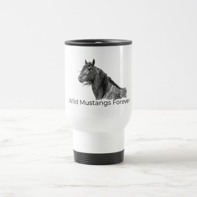 Wild Mustangs Forever Travel Mug (Center)