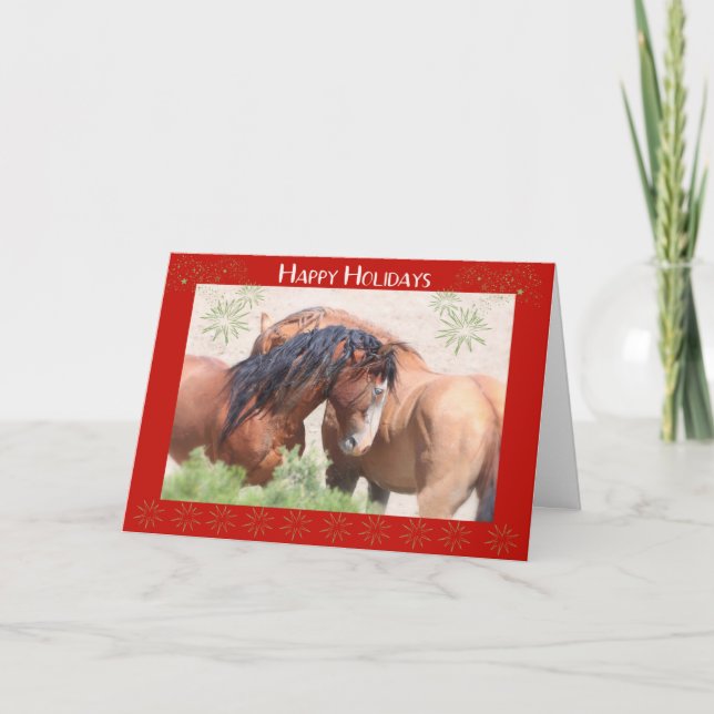 Wild Mustangs Holiday Card (Front)