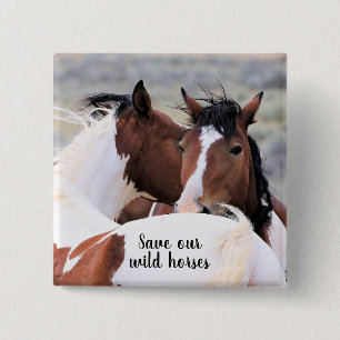 Wild Mustangs of the West 15 Cm Square Badge
