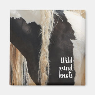 Wild Mustangs of the West Wind Knots Magnet