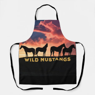 Wild Mustangs on the Horizon, Horse Lover Gift, An Apron