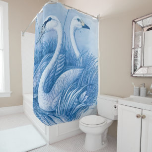 Wild Nature Art - The Swans Shower Curtain