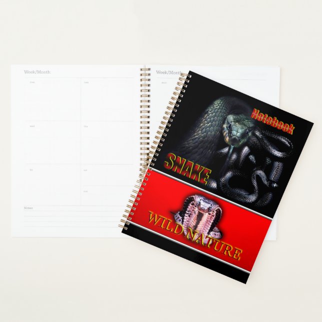 WILD NATURE - black SNAKE design collection Planner (Display)