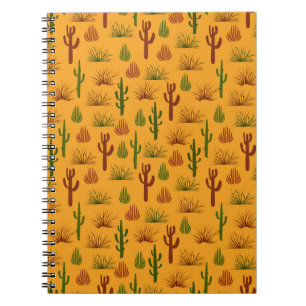Wild Nature Cactus Bushes Pattern Notebook