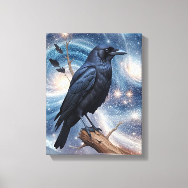 Wild Nature Crow-Raven Canvas Wall Art (Front)