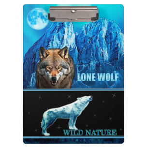 WILD NATURE. LONE WOLF design collection Clipboard