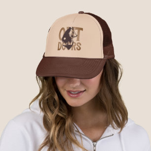Wild Nature Outdoors Grizzly Bear Wolf Forest  Trucker Hat