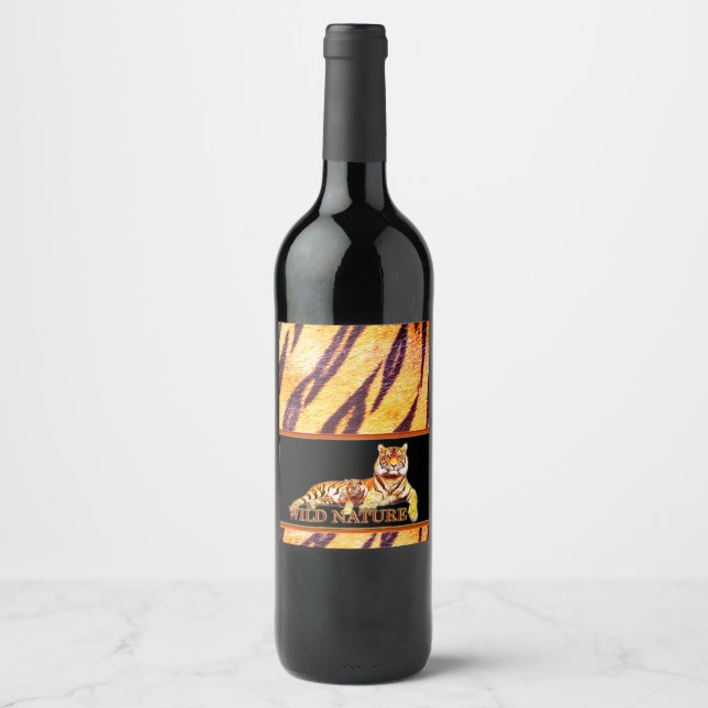 WILD NATURE - TIGER design collection Wine Label (Front)