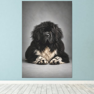 Wild Newf Hair, Don't Care Canvas Print
