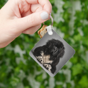 Wild Newf Hair, Don't Care  Key Ring
