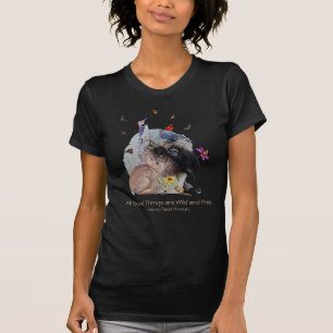 Wild Night with nature:birds, butterflies,mammals: T-Shirt