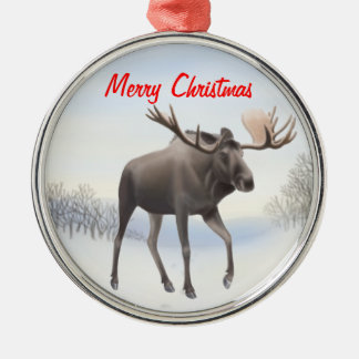 Wild Northern Moose Customisable Ornament