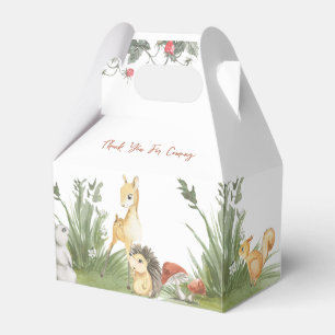 Wild One 1st Birthday Brown Baby Deer & Friends Favour Box