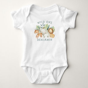 Wild One 1st Birthday Jungle Baby Bodysuit
