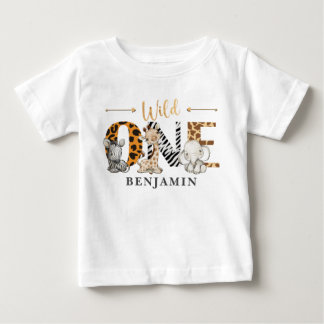 Wild One 1st Birthday Jungle Baby T-Shirt