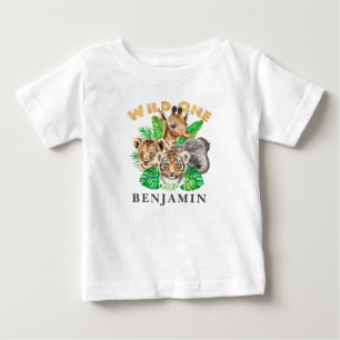 Wild One 1st Birthday Jungle Baby T-Shirt