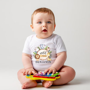 Wild One 1st Birthday Jungle Baby T-Shirt