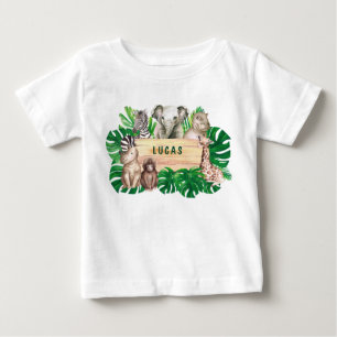 Wild One 1st Birthday Jungle Baby T-Shirt