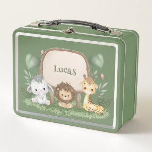 wild one 1st birthday jungle safari Birthday party Metal Lunch Box