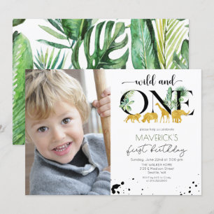 Wild One 1st Birthday Jungle Safari Invitation