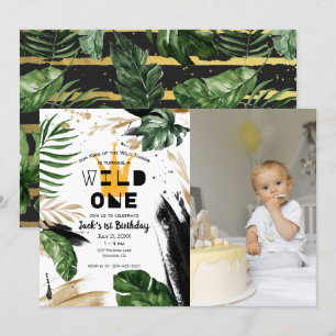Wild One 1st Birthday   King of Things Crown Invitation