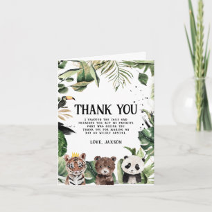 Wild One 1st Birthday   King of Things Crown  Thank You Card