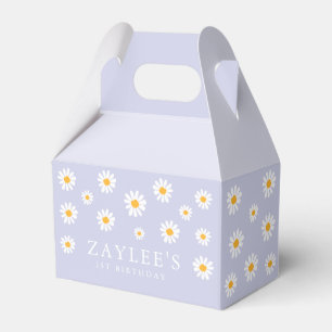 Wild One 1st Birthday Party Boho Periwinkle Daisy Favour Box