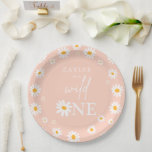 Wild One 1st Birthday Party Boho Retro Daisy Paper Paper Plate<br><div class="desc">Wild One 1st Birthday Party Boho Retro Daisy Paper Plate</div>